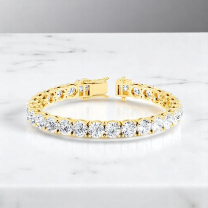 26.00ct Lab Grown Diamond Tennis Bracelet for Women, 14K Gold Ideal Gift for Anniversary or Bridal Wear