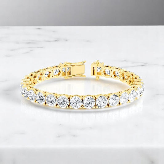 26.00ct Lab Grown Diamond Tennis Bracelet for Women, 14K Gold Ideal Gift for Anniversary or Bridal Wear