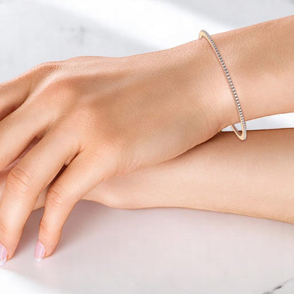 Dainty 1.00ct Lab Grown Diamond Tennis Bracelet, Gift for Wife or Girl friend
