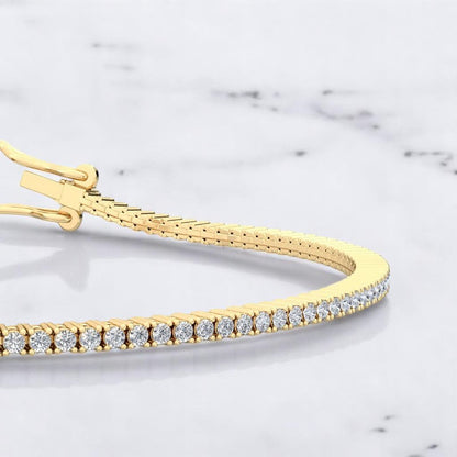 Dainty 1.00ct Lab Grown Diamond Tennis Bracelet, Gift for Wife or Girl friend