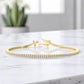 2.00 ct Elegant Lab Grown Diamond Tennis Bracelet, 14K Solid Gold Gift for Women
