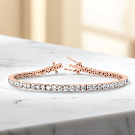 3.00 ct Lab Grown Diamond Tennis Bracelet for Women,14K Solid Gold, Fine Jewelry Gift