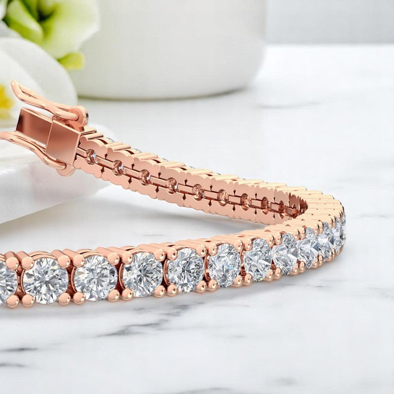 5.00 ct Classic Tennis Style Lab Grown Diamond Bracelet for Women, 14K Gold
