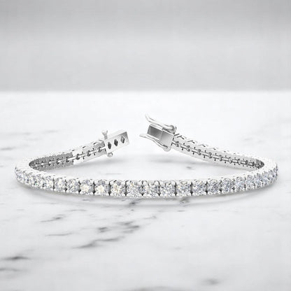 6 carat lab grown diamond tennis bracelet white gold