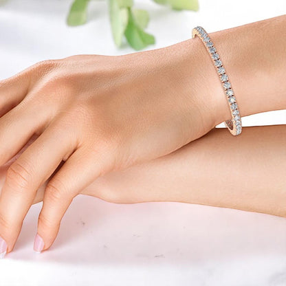 7.00ct Lab Grown Diamonds Tennis Bracelet 14K Solid Gold, Classic Style for Women