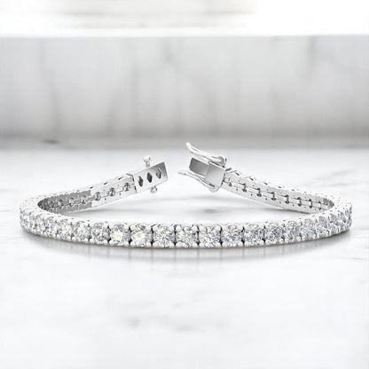 7.00ct Lab Grown Diamonds Tennis Bracelet 14K Solid Gold, Classic Style for Women