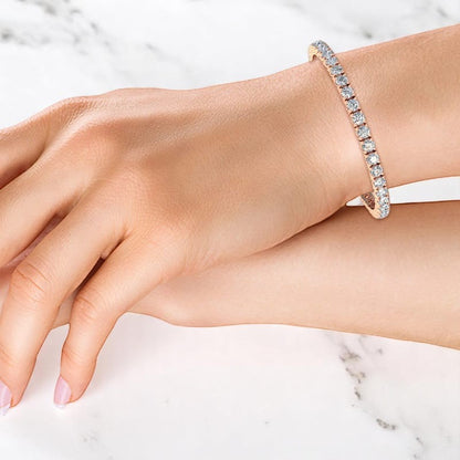 9.0 Ct Lab Grown Diamond Tennis Bracelet for Women,14K Gold, Conflict-Free Gift Idea