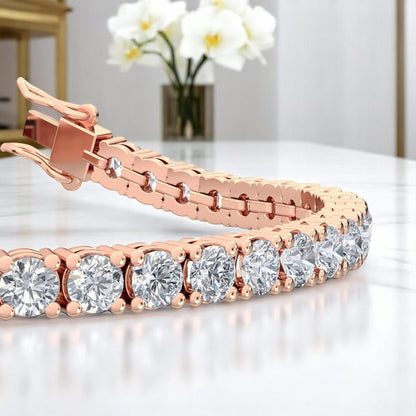 9.0 Ct Lab Grown Diamond Tennis Bracelet for Women,14K Gold, Conflict-Free Gift Idea