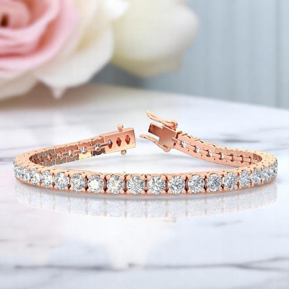 9.0 Ct Lab Grown Diamond Tennis Bracelet for Women,14K Gold, Conflict-Free Gift Idea