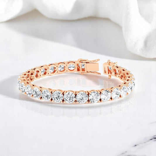26.00ct Classic Women's Tennis Bracelet with Lab Grown Diamonds, 14K Gold