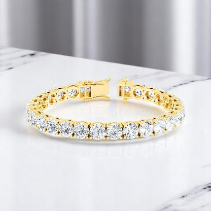 26.00ct Classic Women's Tennis Bracelet with Lab Grown Diamonds, 14K Gold