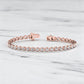 6.00ct Oval Cut Lab Grown Diamond Tennis Bracelet for Women, 14K Rose Gold, Bezel Set