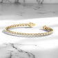 2.00 ct Emerald Cut Lab Grown Diamond Tennis Bracelet, 14K Rose Gold, Bezel Set, Luxury Jewelry for Women