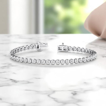 10.00ct Round Cut Lab Grown Diamond Tennis Bracelet for Women