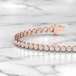 Sustainable Bezel Set 5.00 ct Round Cut Lab Grown Diamond Tennis Bracelet, 14K Yellow Gold