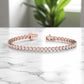 Sustainable Bezel Set 5.00 ct Round Cut Lab Grown Diamond Tennis Bracelet, 14K Yellow Gold