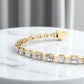 4.00ct Mixed Shape Lab Grown Diamonds Prong Set Tennis Bracelet