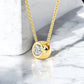 3/4ct Round Cut Classic Solitaire Lab Grown Diamond Bezel Set Pendant Necklace