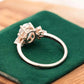 1.25 ct Oval Cut Lab Grown Diamond Engagement Ring • Vintage Marquise Diamond Cluster