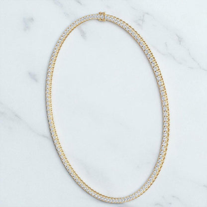 round cut diamond tennis necklace​

