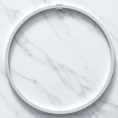 round cut tennis necklace free shipping
