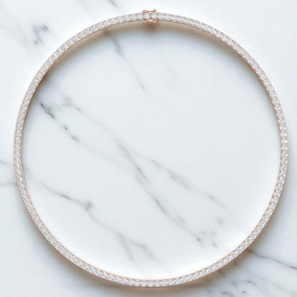round tennis necklace lab grown diamonds
