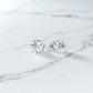 1/2ct Lab Grown Diamond Stud Earrings • 14K Yellow Gold Classic Solitaire Earrings