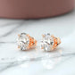 4 Carat Oval Cut Lab Grown Diamond Stud Earrings • Classic Solitaire Earrings