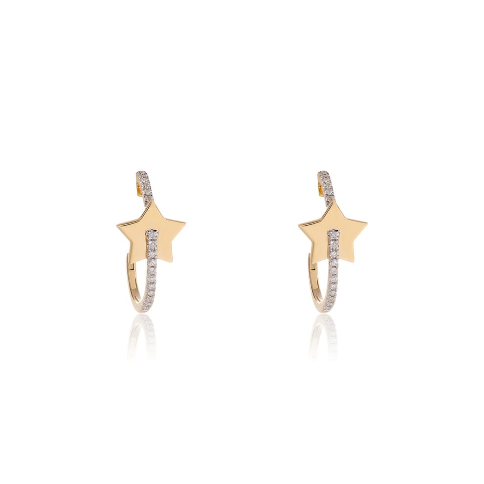 Star Lab Grown Diamond Hoop Earrings