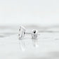 1.50Ct Double Scoop Emerald Cut Solitaire Lab Grown Diamond Stud Earrings