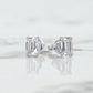 4 Carat Double Scoop Emerald Cut Moissanite Stud Earrings
