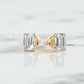 1/2ct Double Scoop Emerald Cut Lab Grown Diamond Stud Earrings