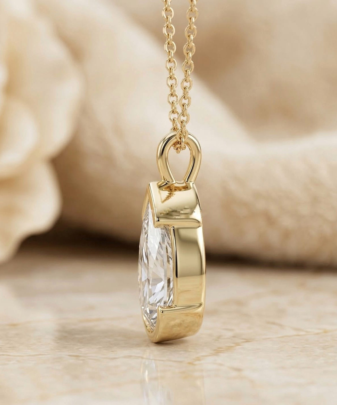 lab created diamond pendant