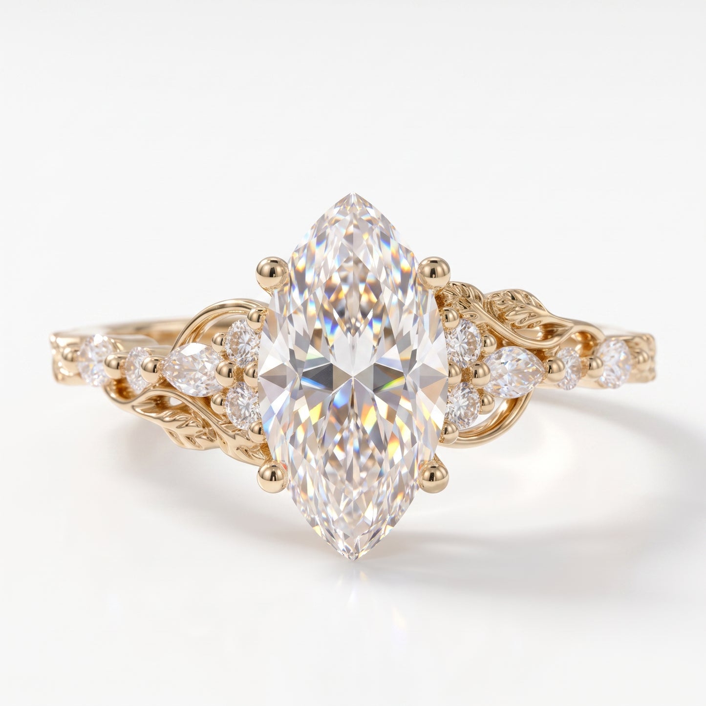 1.21 Ct Lab Grown Marquise Diamond Ring