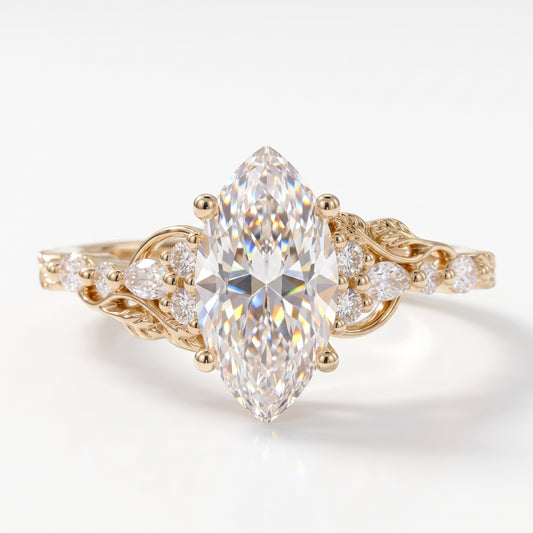 1.21 Ct Lab Grown Marquise Diamond Ring