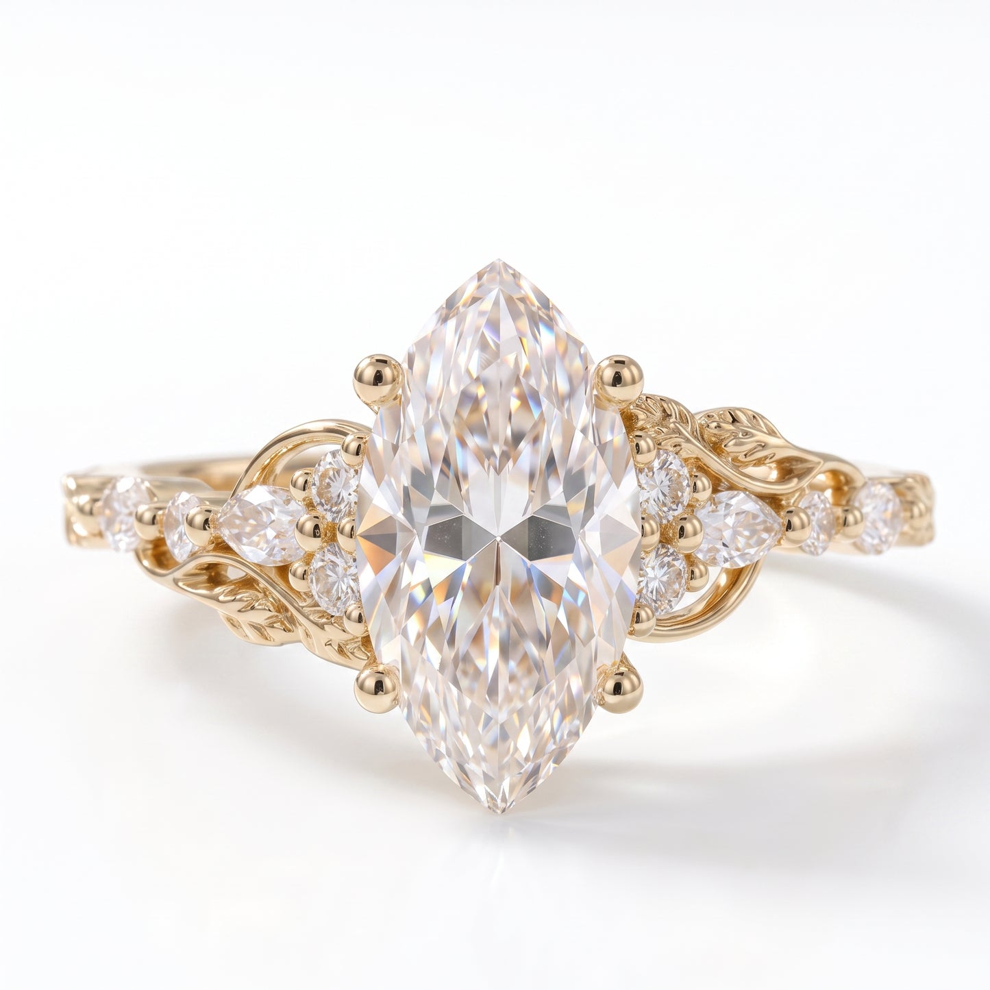 1.21 Ct Lab Grown Marquise Diamond Ring