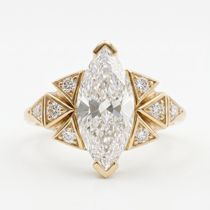 3.930ct Marquise Cut Lab-Grown Diamond Engagement Ring