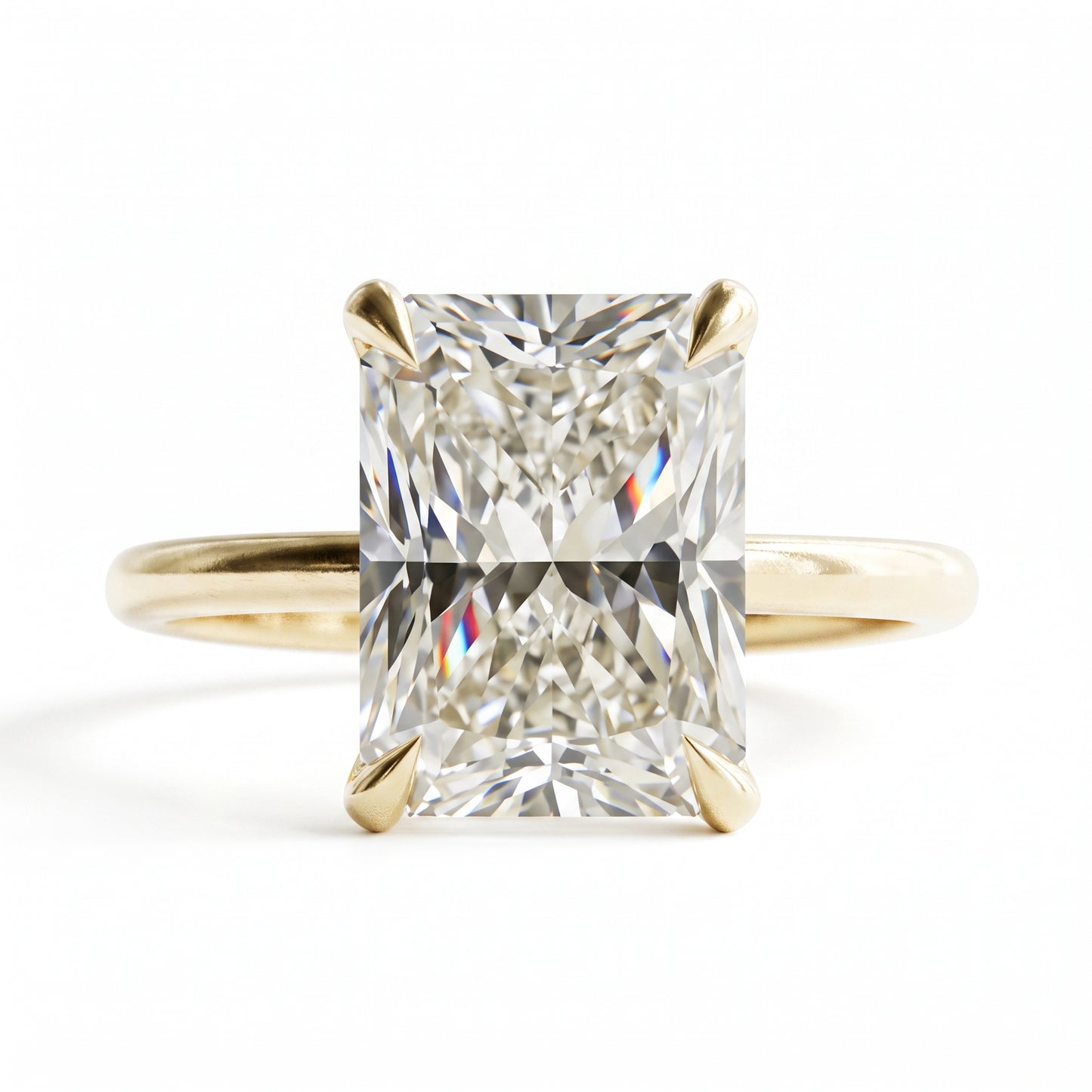 3Ct Radiant Cut Lab-Grown Engagement Ring Solitaire