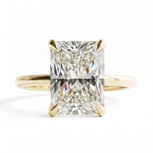 3Ct Radiant Cut Lab-Grown Engagement Ring Solitaire