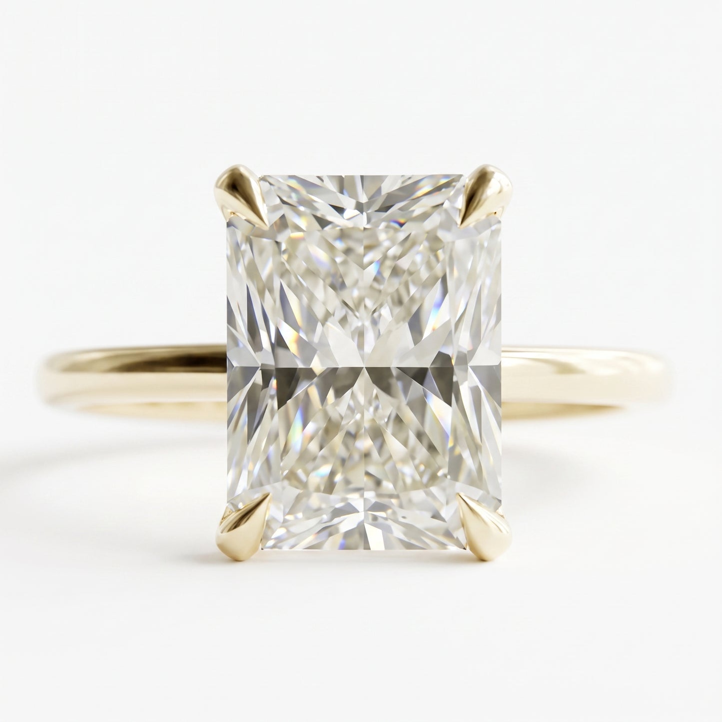 3Ct Radiant Cut Lab-Grown Engagement Ring Solitaire