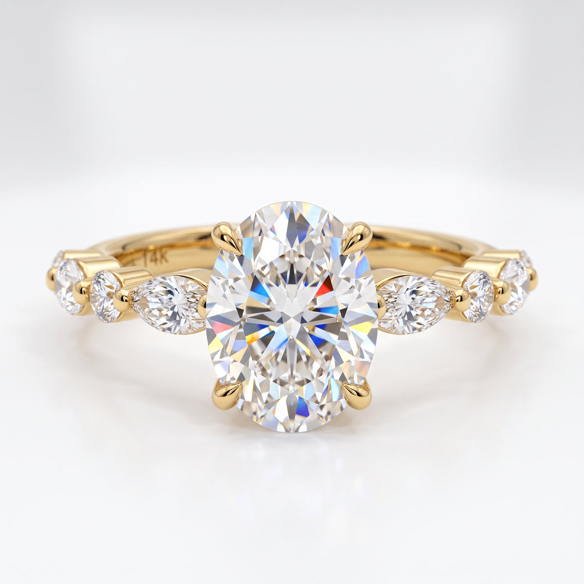 2.90 ct Oval Lab-Grown Diamond Engagement Ring