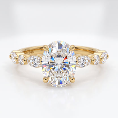 2.90 ct Oval Lab-Grown Diamond Engagement Ring