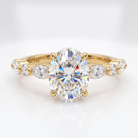 2.90 ct Oval Lab-Grown Diamond Engagement Ring
