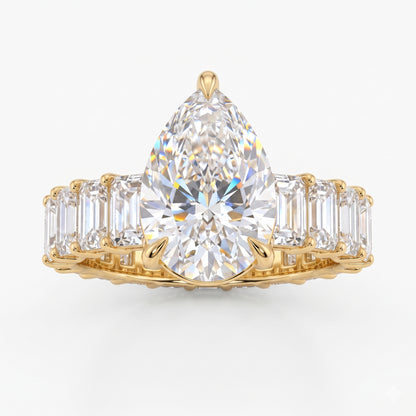 2.0CT Pear shaped Lab-Grown engagement ring