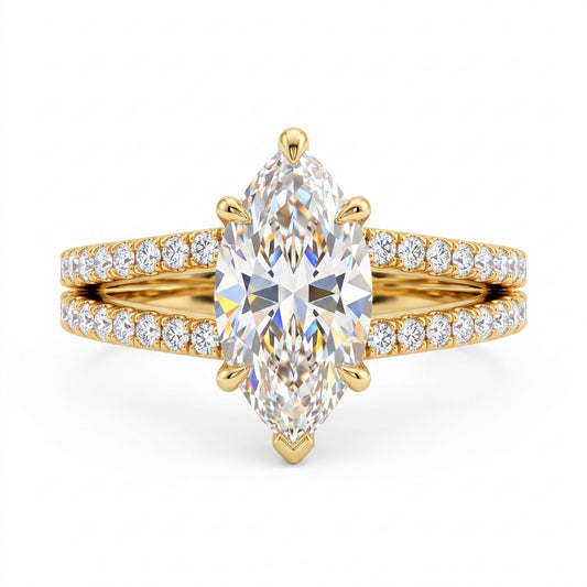4.00ct Marquise cut Lab-Grown engagement ring