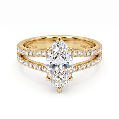 4.00ct Marquise cut Lab-Grown engagement ring