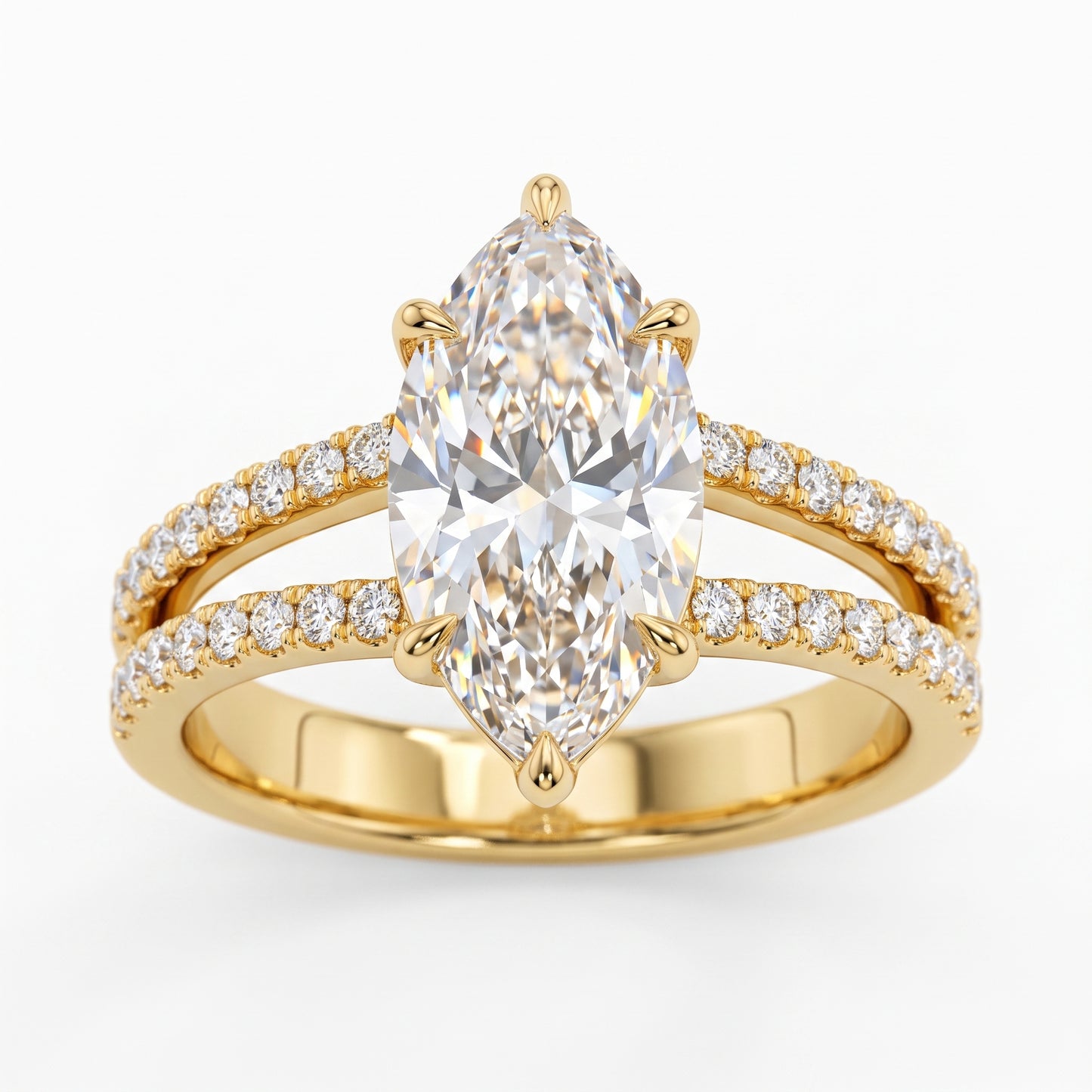 4.00ct Marquise cut Lab-Grown engagement ring