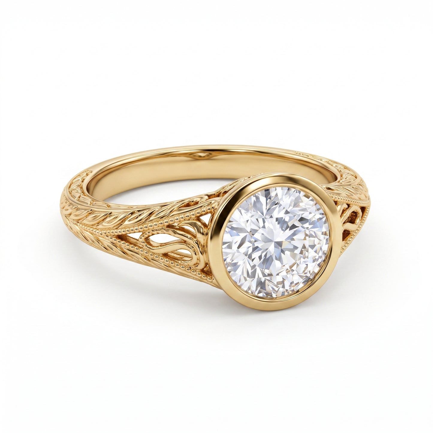 Vintage 1.50CT Round Cut Lab-Grown Ring