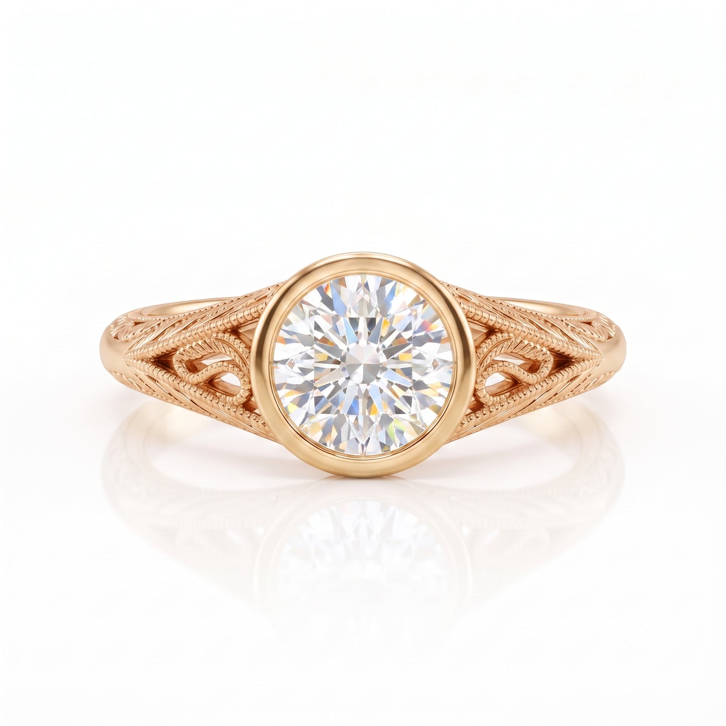 Vintage 1.50CT Round Cut Lab-Grown Ring