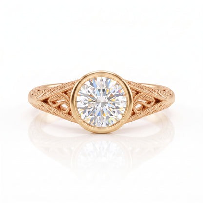 Vintage 1.50CT Round Cut Lab-Grown Ring